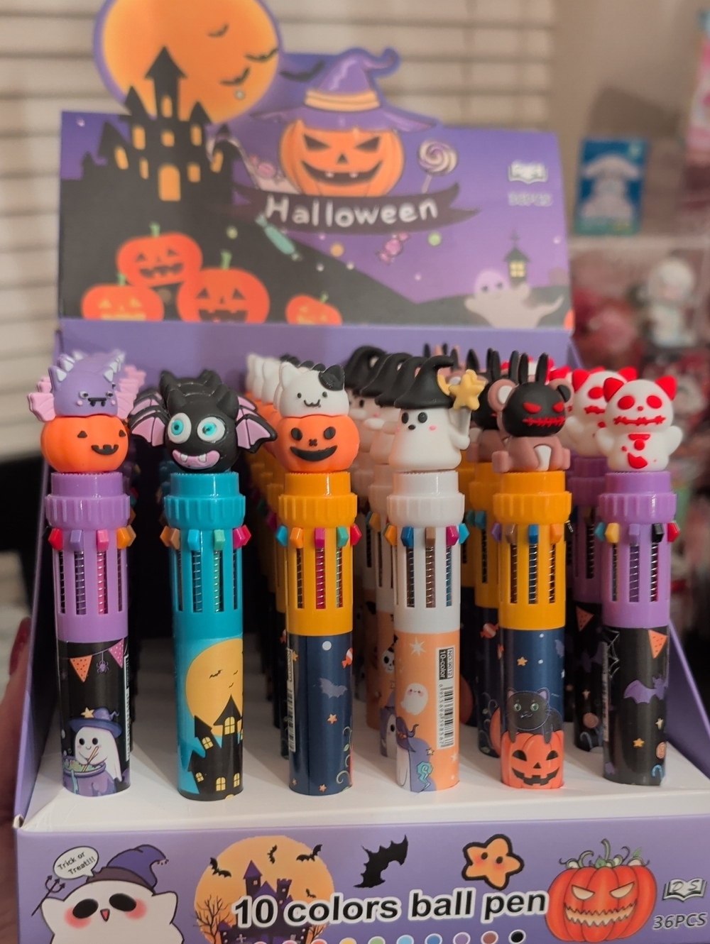 1 Random Halloween 10 Color Pen